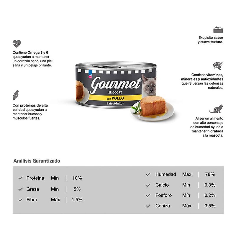 Ricocat-Gourmet-Adulto-Pate-con-Pollo-3-Oz