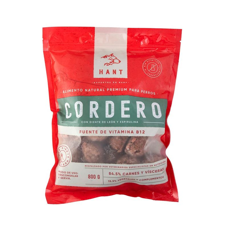 Hant-Alimento-Barf-Super-Premium---Cordero-800-gr