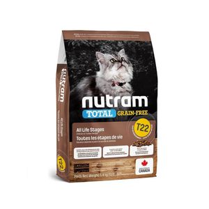 Nutram T22 Total Grain-Free Chicken & Turkey Cat 2 Kg - Libre de Grano - Pollo y Pavo