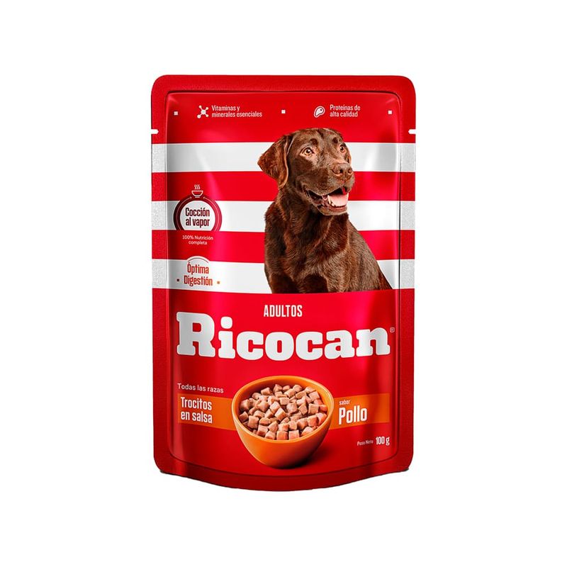 Ricocan-Adulto-Trocitos-Salsa-de-Pollo-Pouch-100-Gr