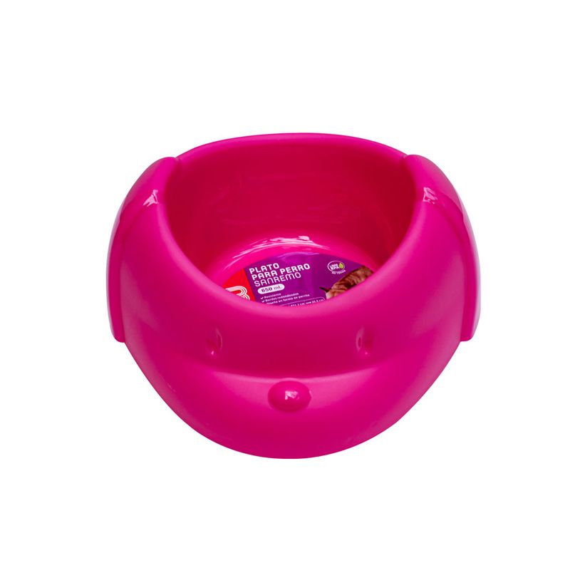 Sanremo-Plato-para-Perro-650-ml-Fucsia