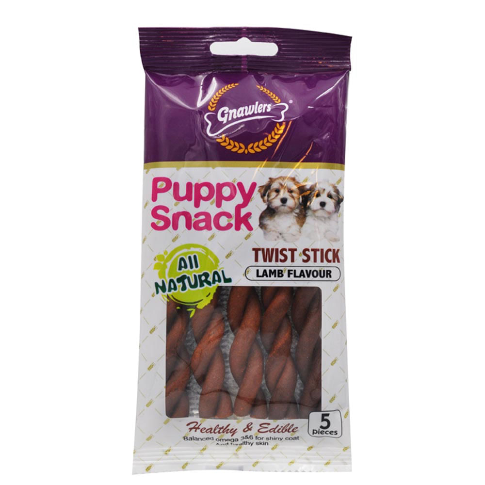 Gnawlers Puppy Twist Stick Lamb 80 gr Palitos Sabor a Cordero para