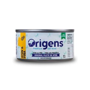 Origens para Gato Filete de Atun con Piña 85 Gr