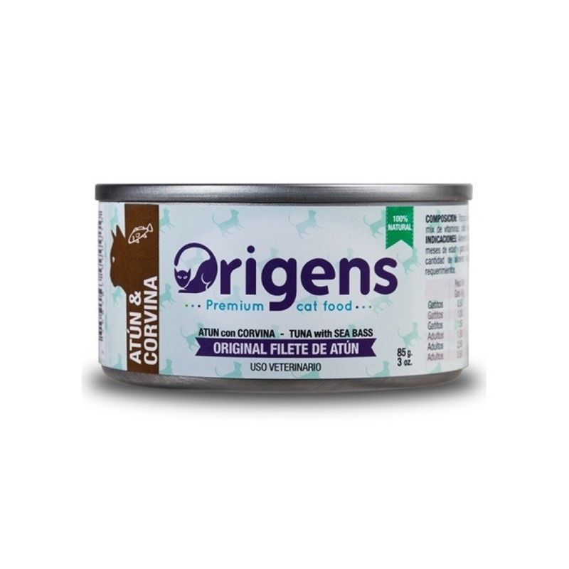 Origens-para-Gato-Filete-de-Atun-con-Corvina-85-Gr