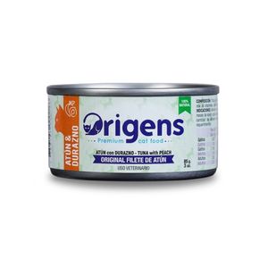 Origens para Gato Filete de Atun con Durazno 85 Gr