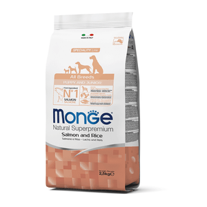 Monge Puppy All Breeds - Cachorro Todas las Razas Salmón y Arroz 2.5 Kg