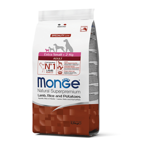 Monge Adult Extra Small - Adulto Extra Pequeño Cordero, Arroz y Papa 2.5 kg