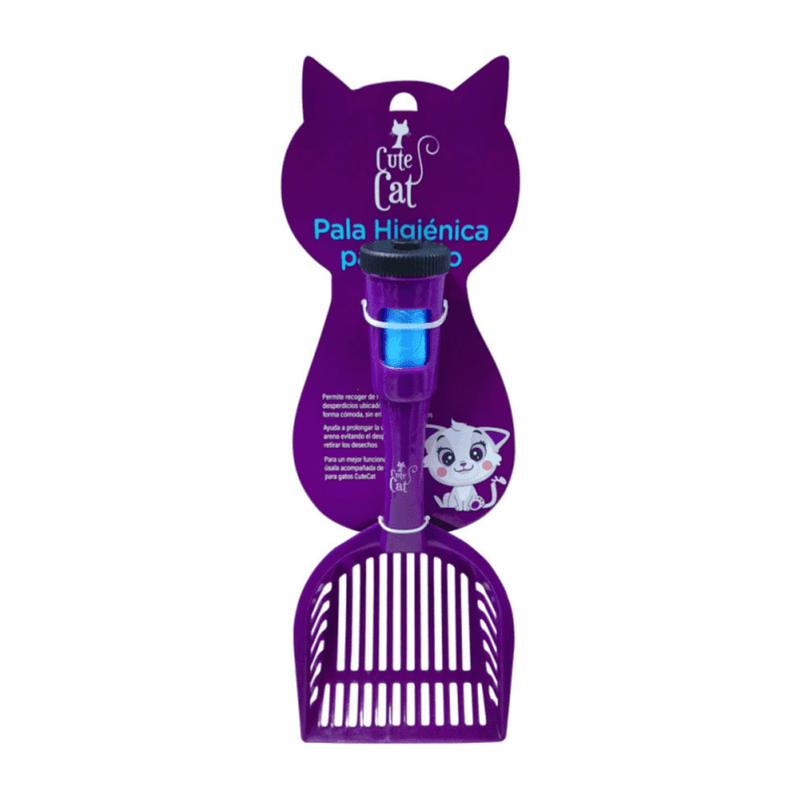 Cute-Cat-Pala-Recogedora-Morada
