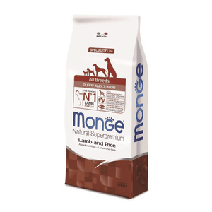 Monge Puppy All Breeds - Cachorro Todas las Razas Cordero y Arroz 12 Kg