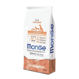 Monge Puppy All Breeds - Cachorro Todas las Razas Salmón y Arroz 12 Kg