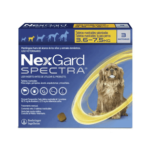 Nexgard Spectra S (3.5-7.5 Kg) x 3 Tabletas