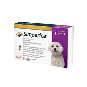 Simparica 10 mg (2.5 a 5 Kg) X 3 Tabletas