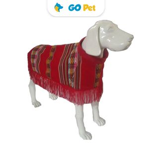 Inkadog Poncho Andino Color Rojo Talla 3 / M