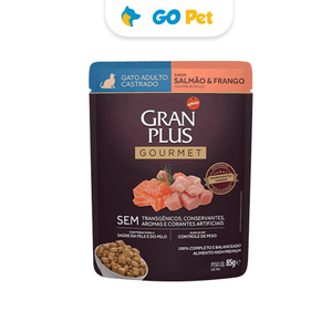 Gran Plus Gourmet Sobre Gato Adulto Castrado Salmón & Pollo 85 Gr