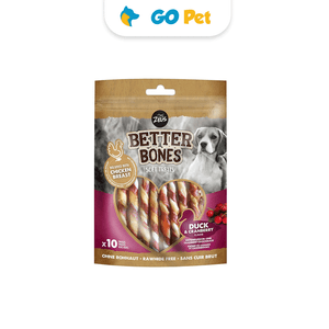 Zeus Better Bones Snacks para Perro - Pato y Cranberry "Chicken Wrapped" 12.5 cm - Vencimiento 31.12.2024