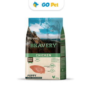 Bravery Chicken Puppy Large/Medium Breeds - Cachorro Pollo Raza Mediana/Grande 4 kg