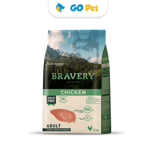 Bravery Chicken Adult Large/Medium Breeds - Adulto Pollo Raza Mediana/Grande 4 kg