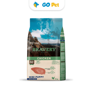 Bravery Chicken Mini Puppy Small Breeds - Cachorro Pollo Raza Pequeña y Mini 2 kg - Vencimiento 20.12.2024