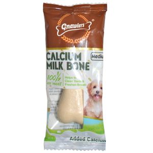 Gnawlers Calcium Milk Bone 3'' X 1 Und - Hueso de Calcio Mediano