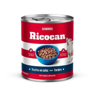 Ricocan Cordero Cachorro Trocitos Lata 280 Gr