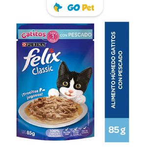 Felix Sensacione Gatitos Pescado en Salsa 85 gr
