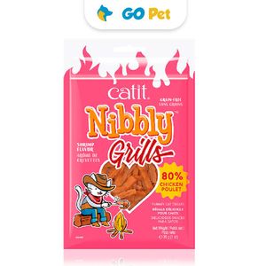 Cat It Nibbly Grills Snacks para Gato - Pollo y Camarón 30 gr