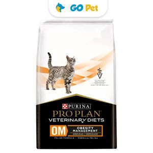 Pro Plan Veterinary Diets Feline OM Obesidad 1.5 Kg - Tratamiento del Sobrepeso para Gatos