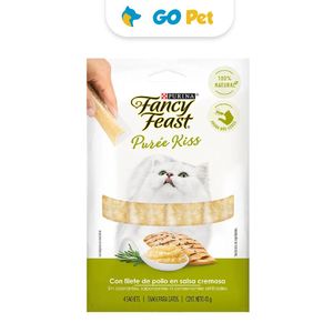 Fancy Feast Puree Kiss Pollo 10 Gr x 4 und - Vencimiento 01.07.2025
