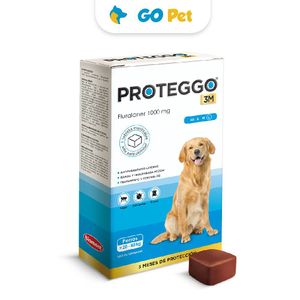 Proteggo 3M 1000mg (20 a 40 Kg) x 1 Tableta - Antipulgas para Perros