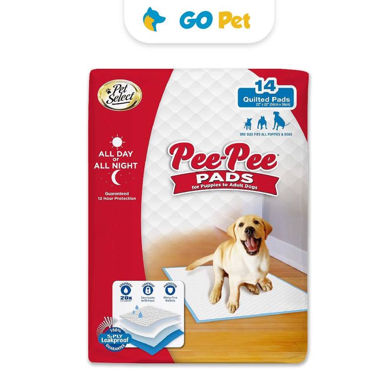 Pet Select Pee Pads x 14 Und Pañales de entrenamiento Tienda GO Pet
