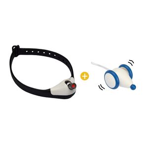 Qhalitech Juguete Collar Laser para Gatos +  Ratón Interactivo Wicked Cheerble Azul