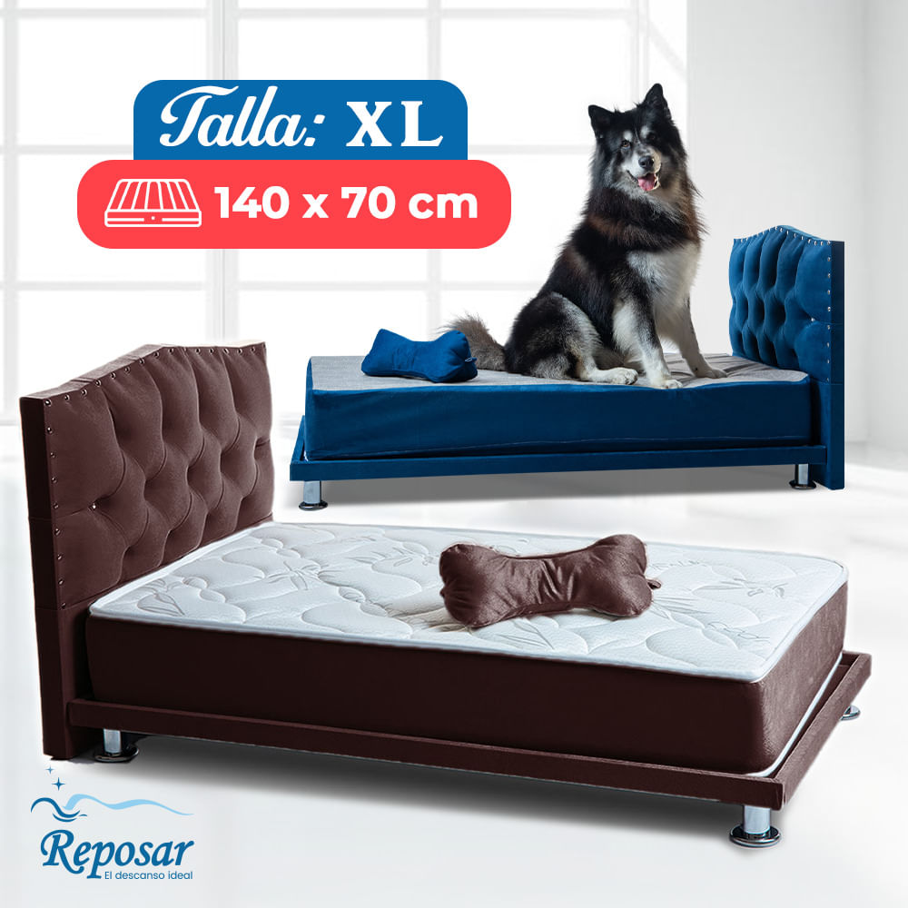 Reposar Cama Perro Premium Combo Completo Talla XL Tienda GO Pet