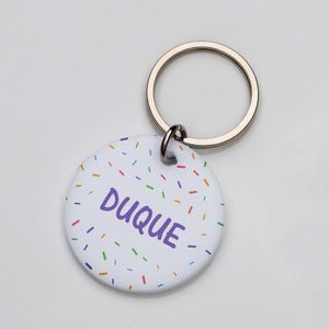 La Plaquita Placa de Identificacion Personalizada Confetti - Coleccion de Verano