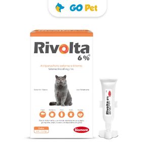 Rivolta 6% (2.6 - 7.5 Kg) x 1 Pipeta - Antipulgas y Antiparasitario para Gatos