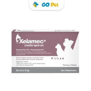 Xelamec Combi Spot On 0,5 Ml (2,5 - 5 Kg) x 1 Pipeta - Antipulgas y Antiparasitario para Perros y Gatos