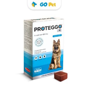 Proteggo 1M 400mg (20 a 40 Kg) x 1 Tableta - Antipulgas para Perros