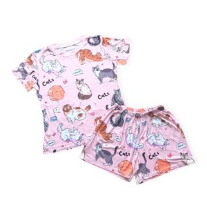 Khurmi Pijama Verano Gatos en Rosa Damas