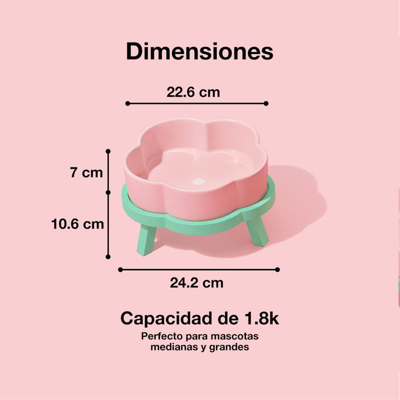 Comedero-Cerámico-Pink-Rose