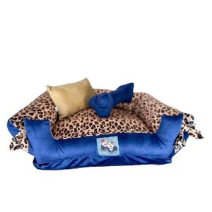 Cutito Pet Cama Premium Hipoalergénica Dutch Velvet Minky Print Leopardo