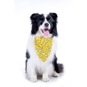 LMB Bandana Amarillo Diseño Huesitos