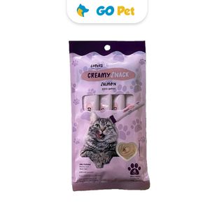 Lopets Creamy Snack Atún Salmón para Gatos 15 Gr x 4 Und