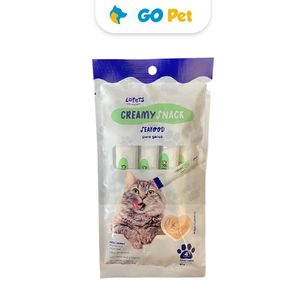 Lopets Creamy Snack Seafood para Gatos 15 Gr x 4 Und