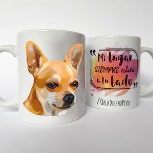 Qala Diseño Taza 11 Oz de Perro Chihuahua