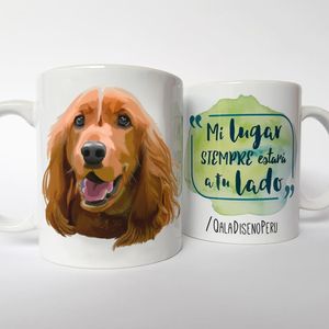 Qala Diseño Taza 11 Oz de Perro Cocker