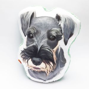 Qala Diseño Almohada Perro Schnauzer