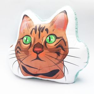 Qala Diseño Almohada Gato Atigrado