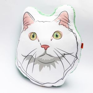 Qala Diseño Almohada Gato Blanco