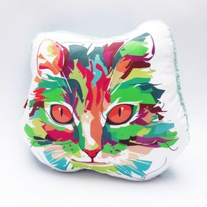 Qala Diseño Almohada Gato Multicolor