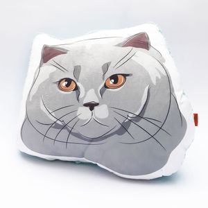 Qala Diseño Almohada Gato Gris