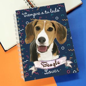 Qala Diseño Cuaderno A5 Perro Beagle - 21.50 x 15.70 cm